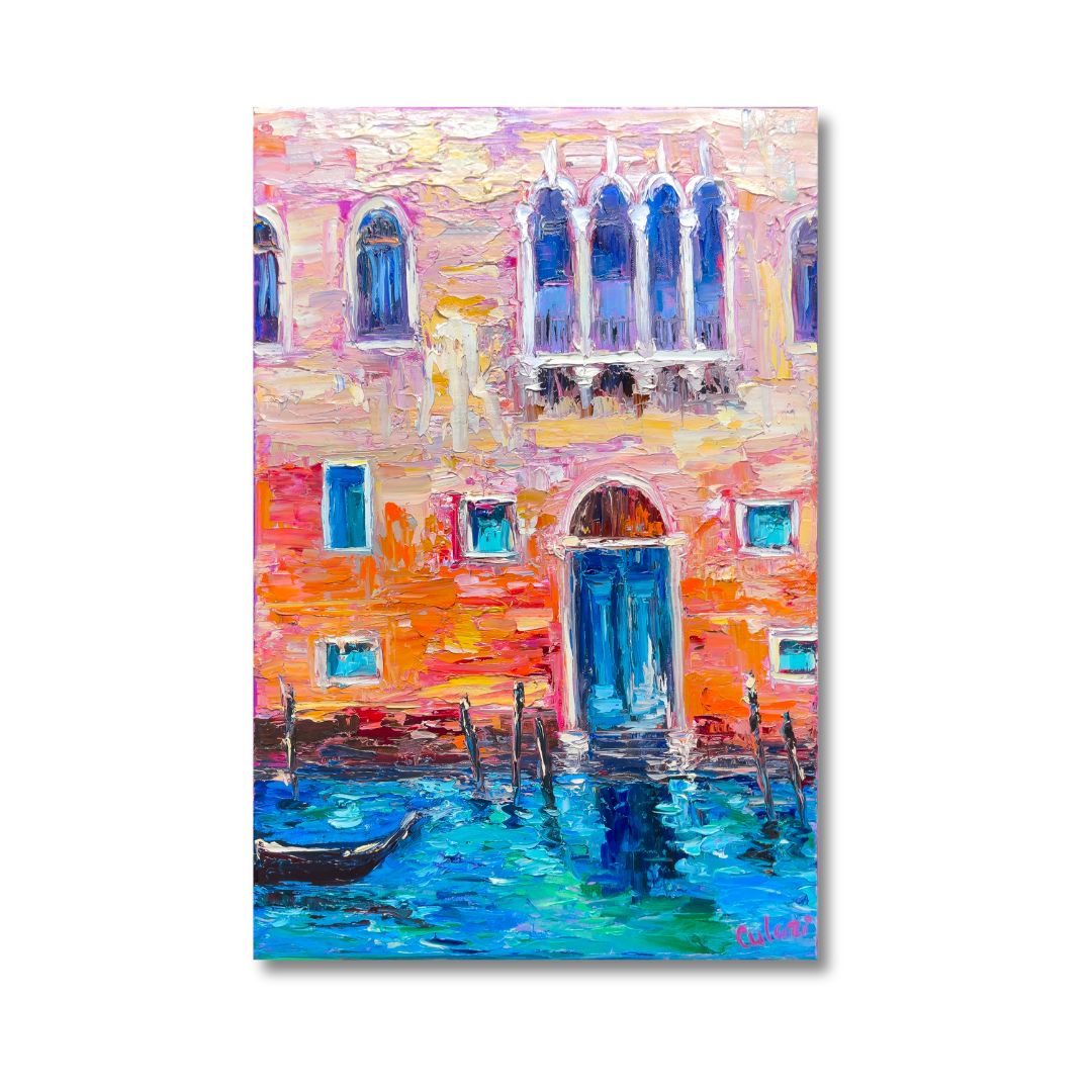 Modern mural hand-painted painting "Venice"