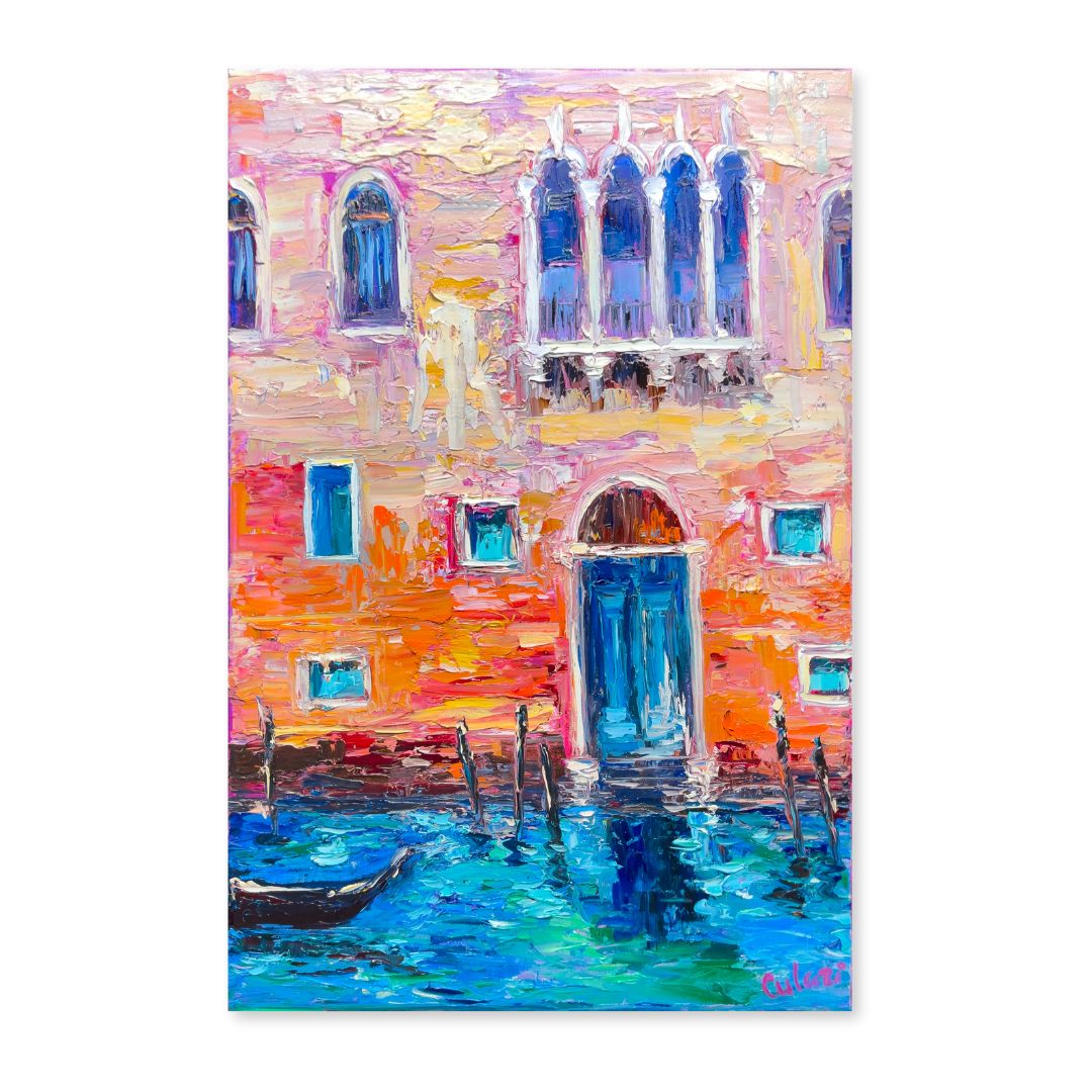 Modern mural hand-painted painting "Venice"