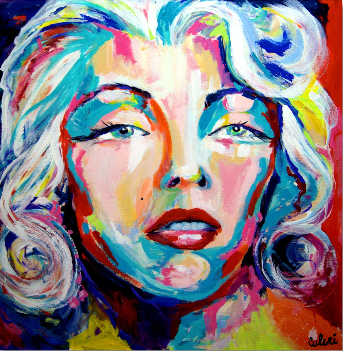 Modernes Wandbild - Ikonische Schönheit eines Porträts von Marilyn Monroe - Limitierte Auflage